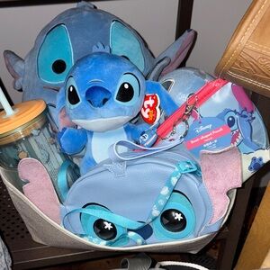 Disney Stitch Plush and Accessory Set - Blue and Pink